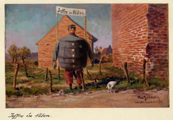 Enlarge Image Max GEHLSEN, Joffre, 1917, watercolour on cardboard, 13.5 x 19.5 cm
