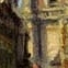  Max GEHLSEN, Lens Rue Voltaire avec la cathédrale, 20 janvier 1916, aquarelle sur carton, 36 x 25 cm